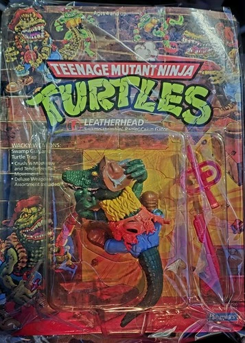 1989 Playmates  TMNT Leatherhead MOC Vintage Series 2 UNPUNCHED