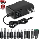 5V1A AC Adapter DC5V Power Supply Cord with 11 Plug Tips AC to DC 5Volt 1A 500mA