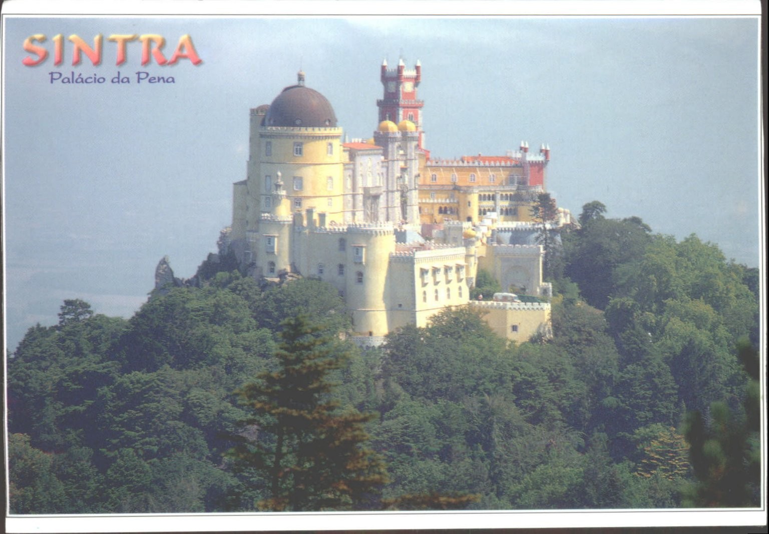 Sintra Portugal Pena Palace Colorful Castle Vintage Postcard Dinterval Galo