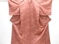 7583640: JAPANESE KIMONO / SILK / HAND WOVEN TSUMUGI / STRIPE