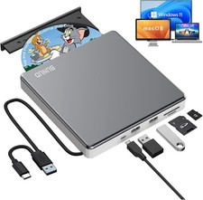 Unidad de DVD externa Superdrive USB C para lector de DVD USB 3.0 de Portatil