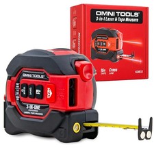 OMNI TOOLS 3-in-1 Digital Measuring Tool with 16 Ft Tape Measure, 197 Ft
