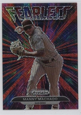 2022 Panini Prizm Fearless Red Mojo Prizm 93/149 Manny Machado #FL-18 6v6
