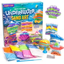 Create Your Own Underwater Sand Art, Includes 6 Ocean-Themed Bottles, 8 Sand ...
