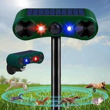 Solar Outdoor Motion Sensor Alarm 2 130db Ultrasonic Siren with 4 Modes Flashing