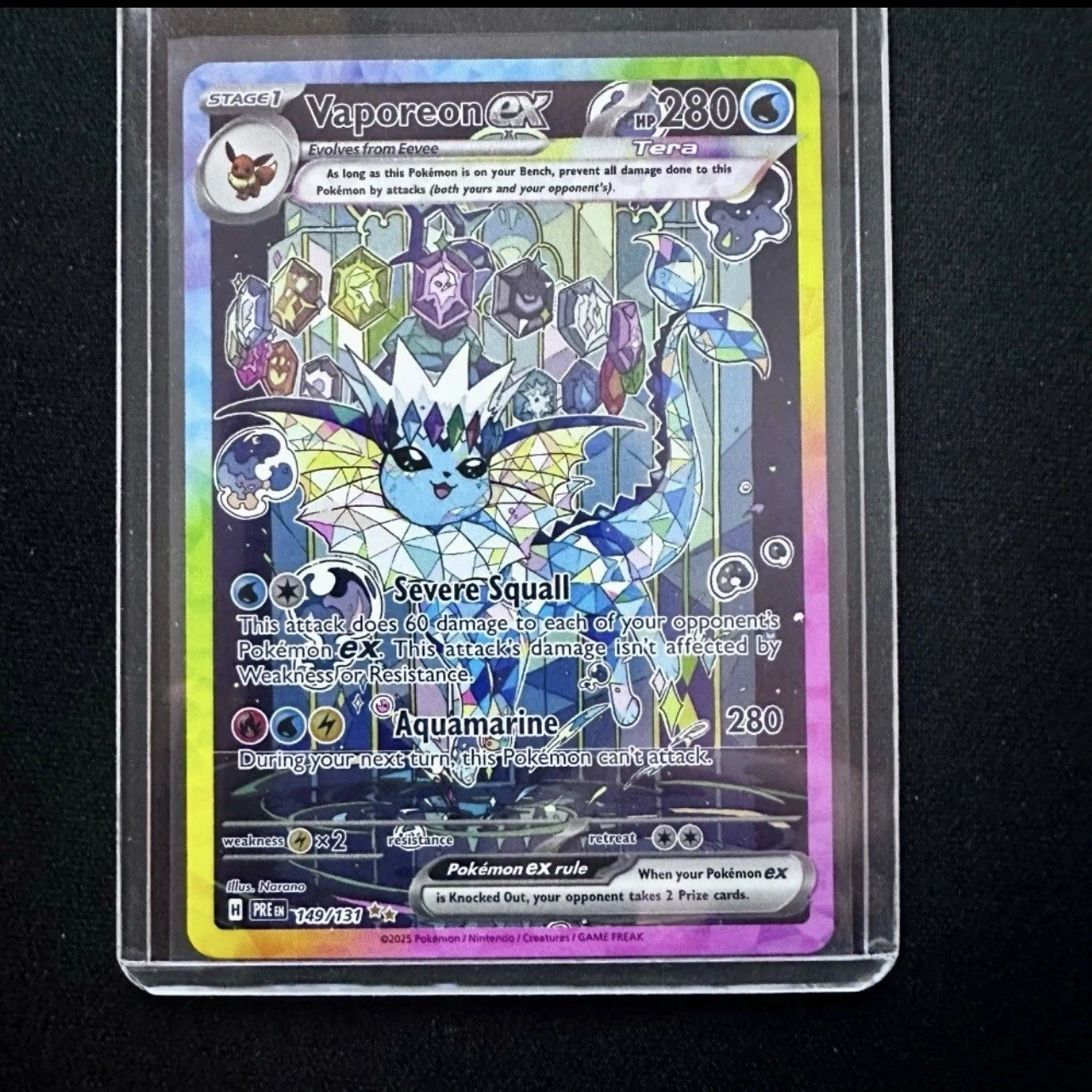 Deal for Pokemon Prismatic Evolutions VAPOREON EX Special Illustration Rare 149/131 MT