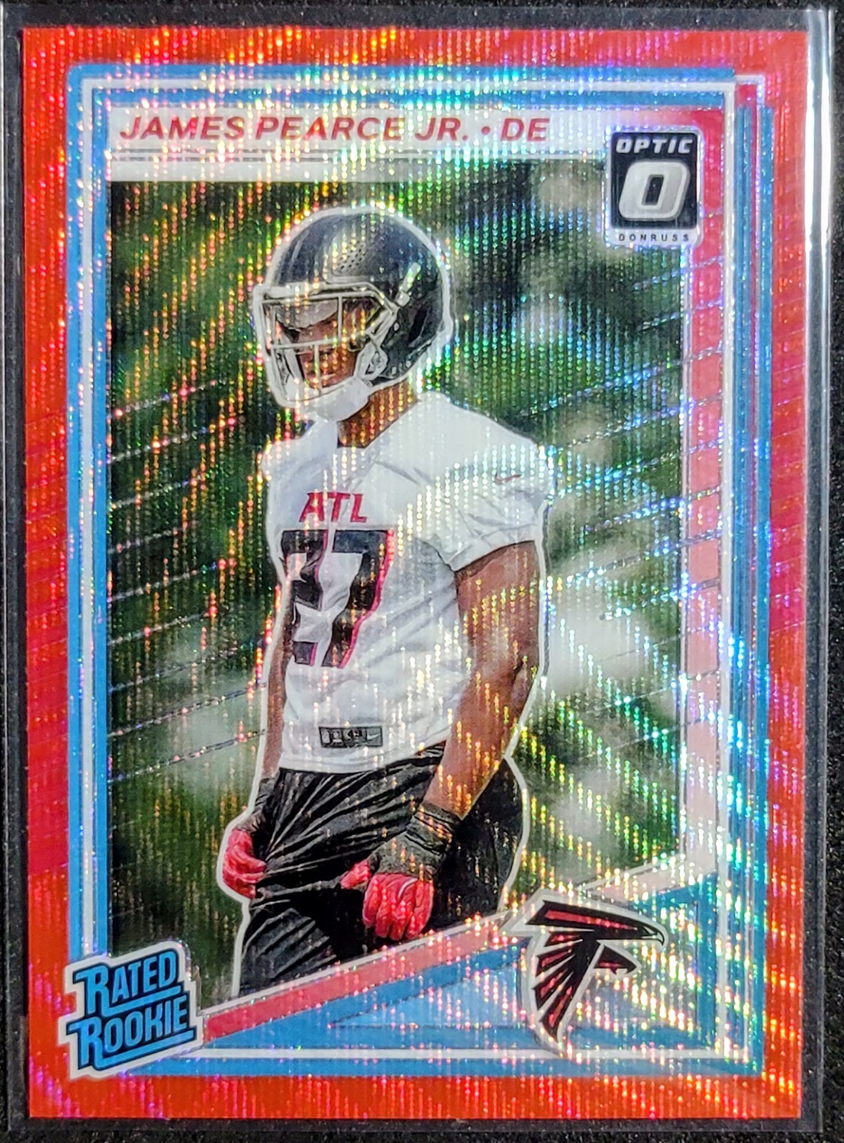 2025 Donruss James Pearce Jr Rated Rookie Red Wave Optic Preview RC #363 Falcons