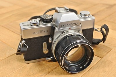 Minolta SRT 101 35mm SLR Film Camera + 58mm f1.4 MC Rokkor-PF Lens