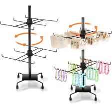 2 Pcs Jewelry Rotating Display Stand Adjustable Metal Earrings Bracelet Displ...
