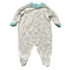 Vintage Baby Gro Footie Pajamas Made In USA Teddy Bears Size Medium 3-6 Months