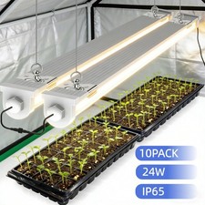 10-Pack LED Grow Lights 2FT 24W IP65 T8 Plant Lights Full Spectrum Growing Lamps