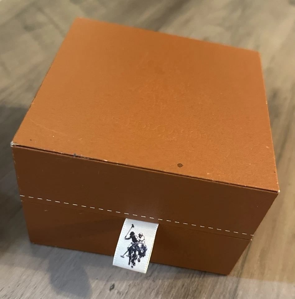 U.S. Polo Assn. Reloj estilo correa de cuero para hombre ~ sin probar / necesita batería nueva como está Foto 2 de 4