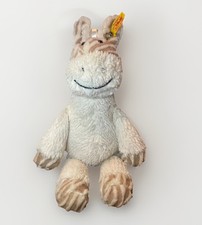 STEIFF Stripie Zebra 8 Inch Creme Plush Stuffed Animal Made In Germany 068874