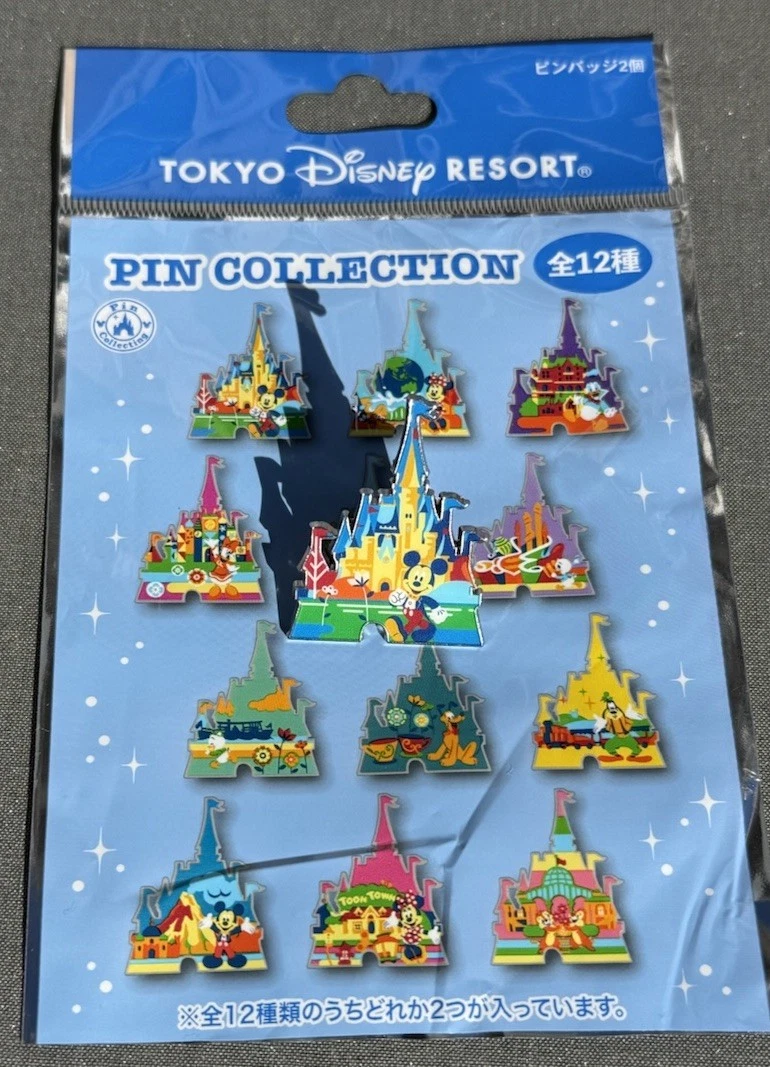 Tokyo Disney Resort Attractions Mickey Mouse Cinderella's Castle Mystery Pin