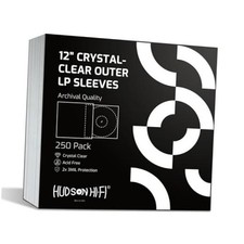 Anti-Static Vinyl Record Sleeves - Durable Clear Disc 250 Outer Sleeves