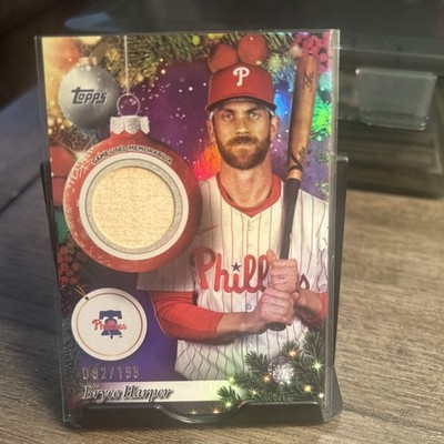2025 Topps Holiday - Relics Bryce Harper #PR-BH Purple Metallic /199 (MEM)