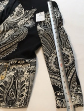 Gianni Versace Couture Paisley printed silk safety pin Blazer Jacket 1994