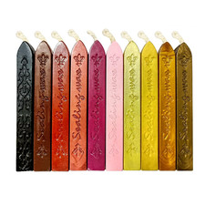 Siegelwachs-Set mit Dochten für Briefumschläge und Verpackungen, 10 Farben