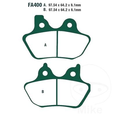 EBC Bremsbeläge halbgesintert FA400V passend für Harley Davidson FLHRC 1584 2007