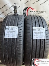 2 PNEUMATICI DI OCCASIONE 215/55/17 CONTINENTAL ESTIVE GOMME 215 55 17