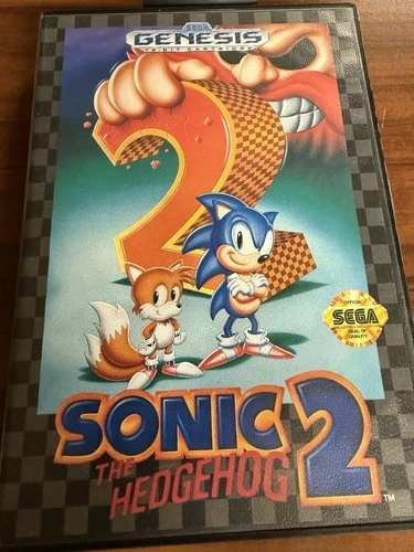 VINTAGE SEGA ~ * GENESIS *  SONIC THE HEDGEHOG 2 ~  VIDEO GAME w/ CASE & MANUAL