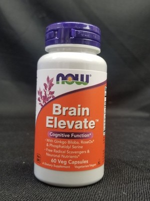 Now Brain Elevate Cognitive Capsules Supplement 60 Veg Capsules EXP 9/2026