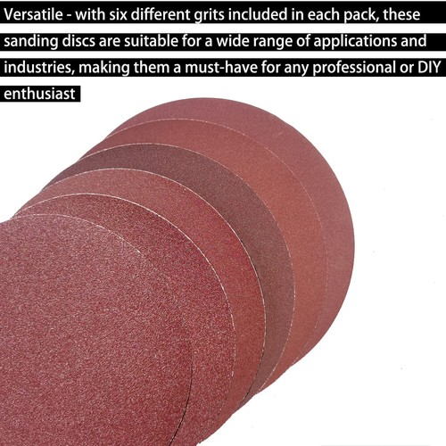 60 Pcs 6inch Nohole Psa Aluminum Oxide Self Stick Sanding Disc Of 80 120 180... - Afbeelding 5 van 7