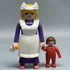 Playmobil Victorian Nanny Female Adult Figure Maid Red Baby Infant Vintage
