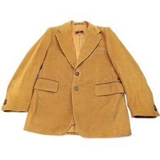 Vintage Cortefiel Sport Coat Mens 42 Brown Corduroy Spain Leisure Suit Blazer