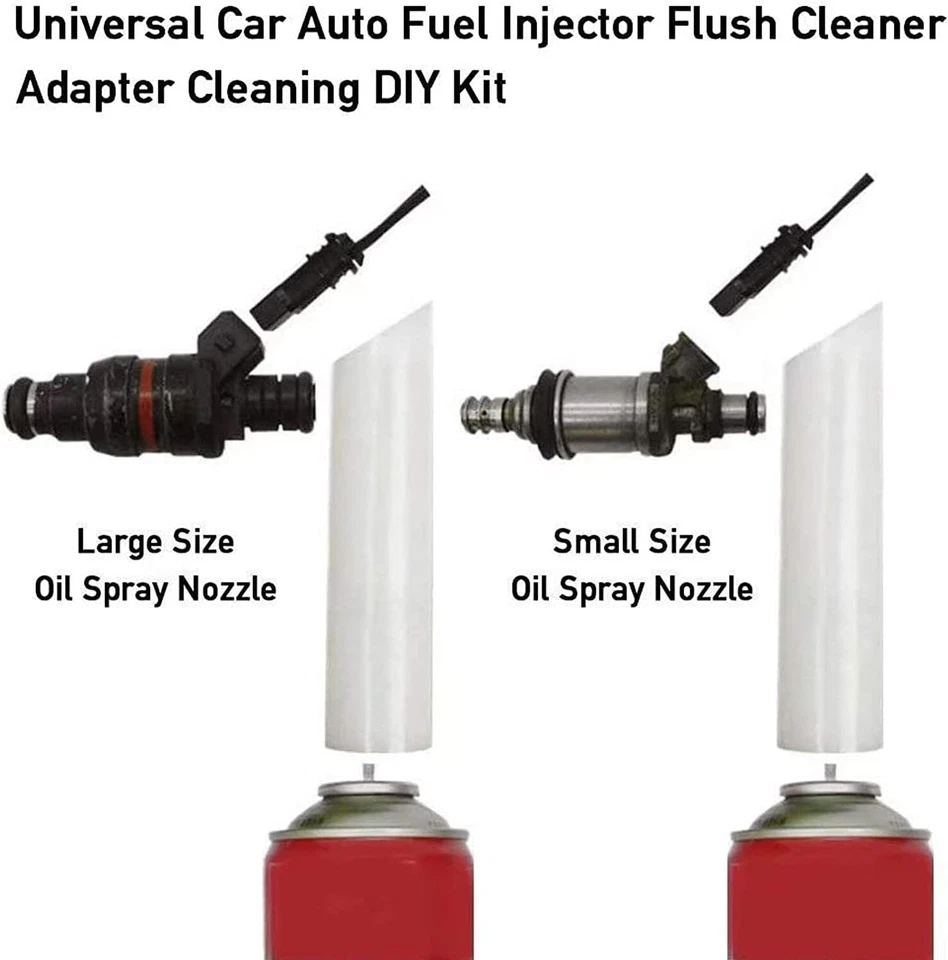 Kit de adaptador de limpiador de lavado de inyector de combustible universal para automóvil hágalo usted mismo Foto 3 de 4
