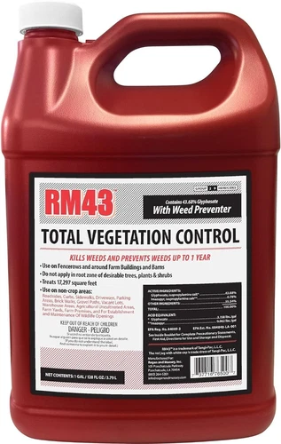 RM43 43 Percent Glyphosate Plus Weed Preventer Total Vegetation Control 1-Gallon