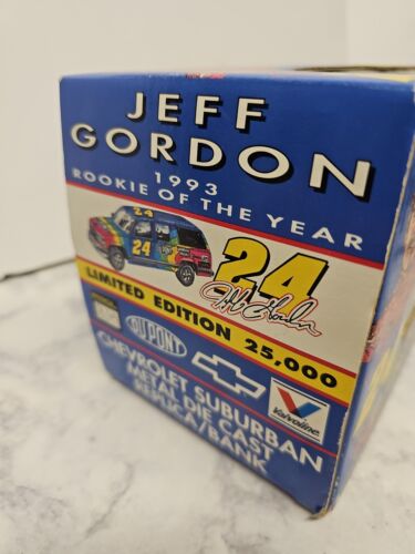 Jeff Gordon Chevrolet Suburban Metal Diecast Bank 1993 Rookie of the Year NASCAR - Picture 9 of 19