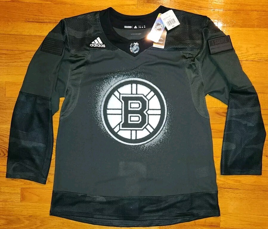 RARE* Adidas BOSTON BRUINS Camo MILITARY Jersey mens 50 M nhl