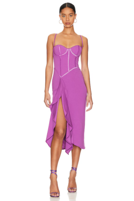 Katie May Doutzen Dress Electric Plum Purple Ruffle Party XS $395 | eBay