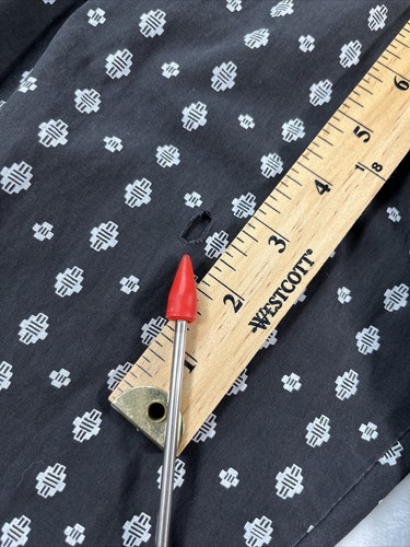 VTG Gitano Shirt Mens L Black White Button Front Southwest Inspired - Picture 16 of 16
