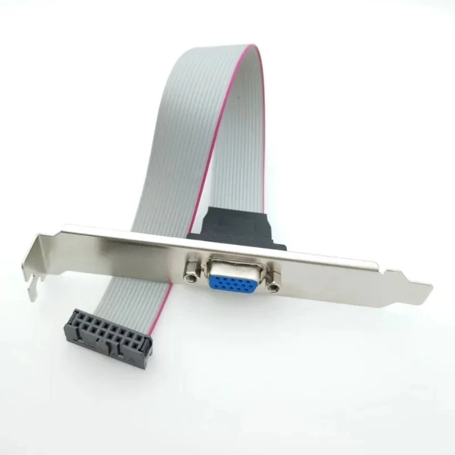 Mainboard Grafikkarte VGA 2,54mm 16P Buchse auf 15P Halterung GPU Verlängerungskabel