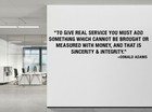 Wall Quote "to give real service..." Sticker Modern Transfer PVC Office Work Job