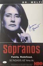 Lorraine Bracco "The Sopranos" Dr. Melfi Autographed 11x17 HBO Poster JSA