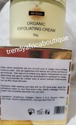 5D Gluta Organic Exfoliating Face Cream. Premium Whitening 50gx1👌👌 5D Gluta Organic Exfoliating Face Cream. Premium Whitening 50gx1👌👌