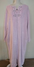Oscar de la Renta Plush Pink Robe MuuMuu Day Dress Womens Med Grannycore