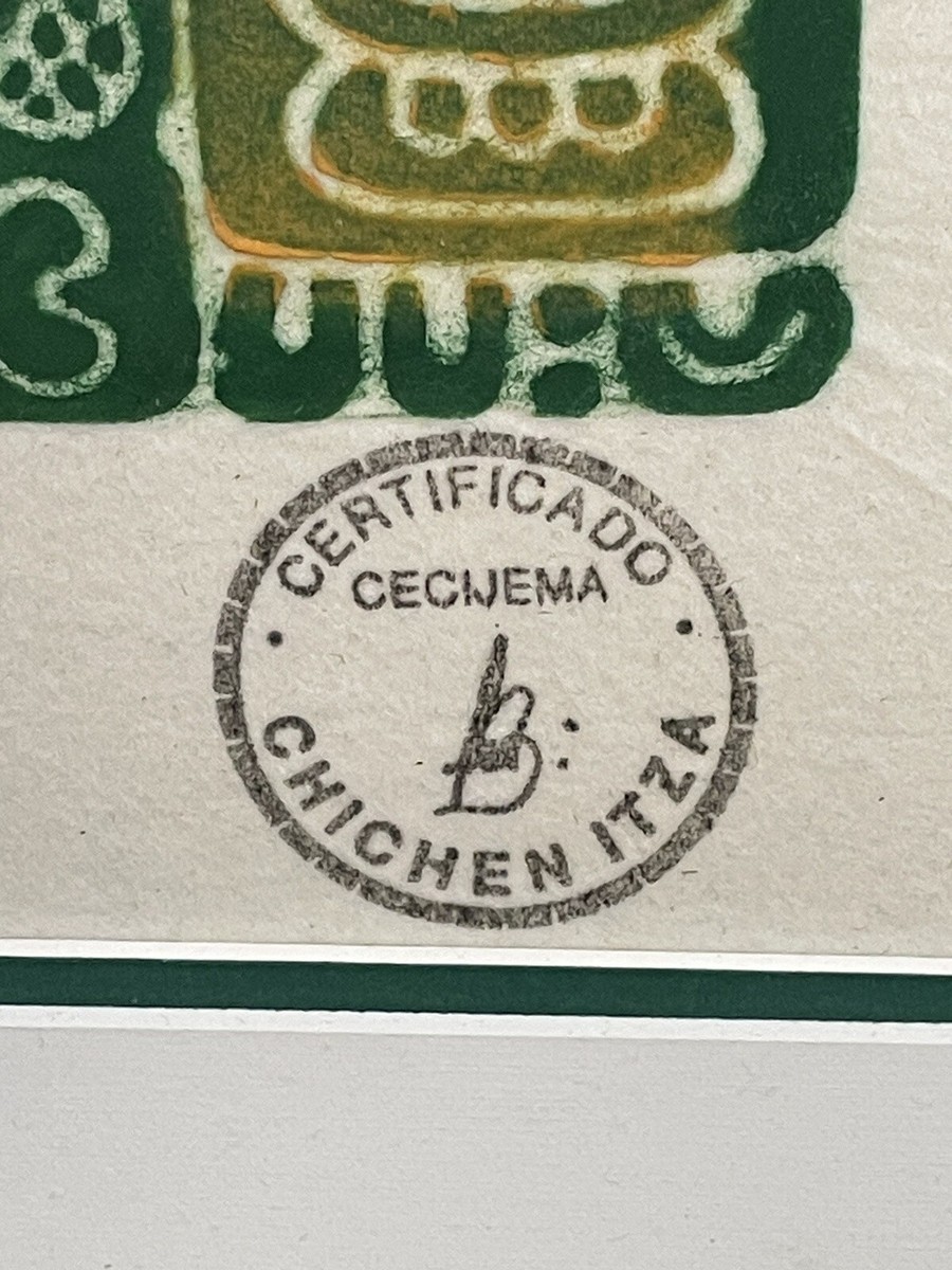 Mayan Calendar Chichen Itza Certified Painting Cecijema Mexico 25
