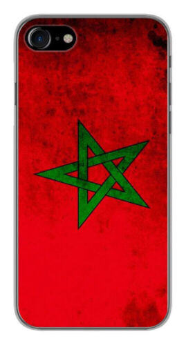 Bedruckte Silikonhülle kompatibel mit Apple iPhone 7 Marokko-Flagge - Bild 1 von 3