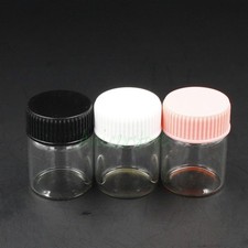 10pcs 15ml 40mm x 30mm Empty Clear Glass Bottle Display Sweets Storage Vials