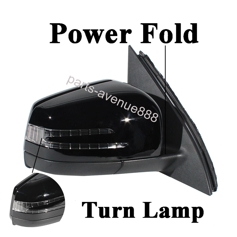 Espejo retrovisor lateral pasajero para Mercedes W166 ML350 ML63 AMG pintado negro 12 pines Foto 2 de 4