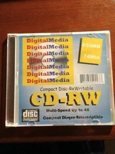 Digital Media CD-RW Compact Disc ReWritable 650 MB 74 Min 4X -New Sealed 