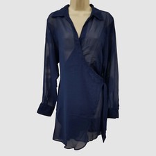 108 Gottex Swimwear Women's Blue Tutti Frutti High-Low Cover-Up Dress Size XL