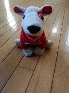 6 Target Bullseye Plush Bull Terrier Dog Employee Name Uniform