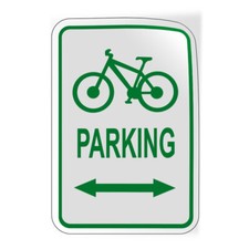 Vertical Vinyl Stickers Bicycle Parking W Double Arrow W Symbol Parking