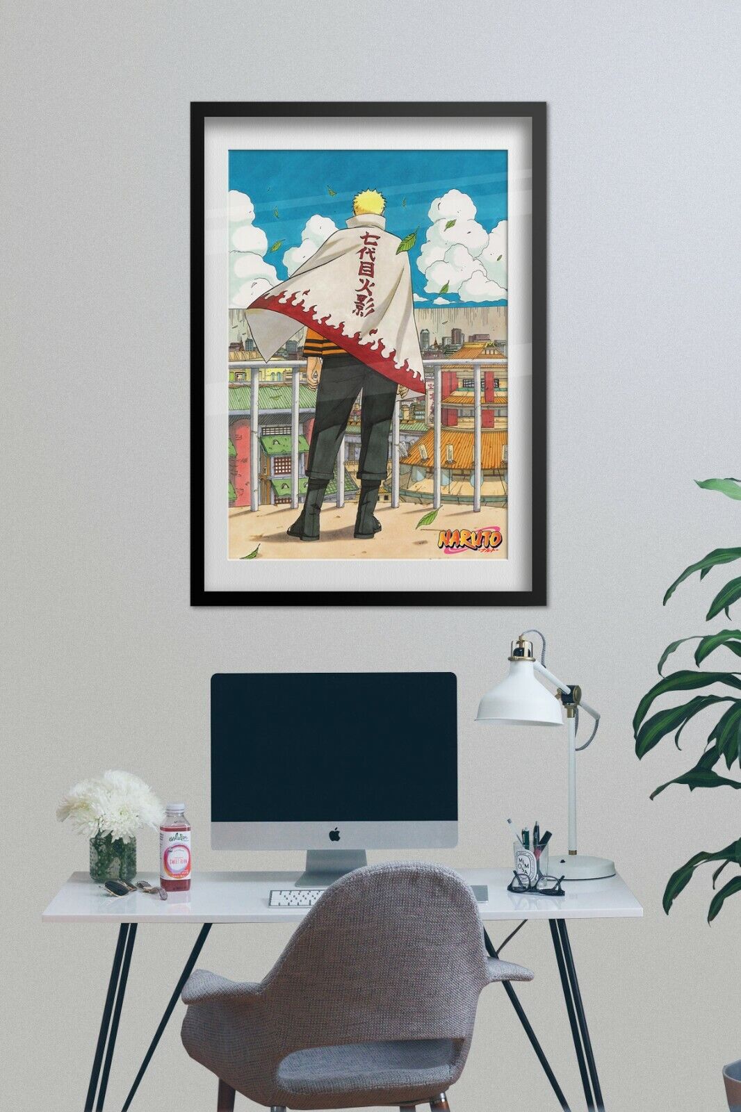 Anime Naruto in hokage posters & prints by Cat Pop Art