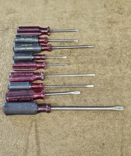 9 Wright Tools Screwdrivers Slotted Phillips Straight Flat Tip Set